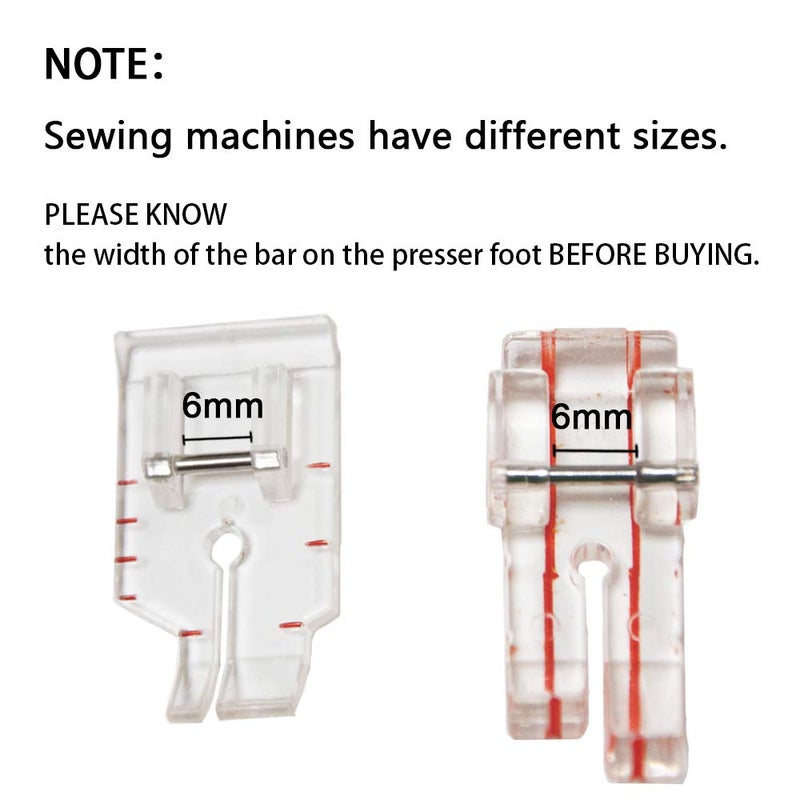 CESUSME Clear View Presser Foot, 1/4 Inch Quilting Presser Foot, Fit for Singer Brother Babylock Janome Simplicity Low Shank Sewing Machineï¼ˆ2 pcsï¼‰ - Image 4